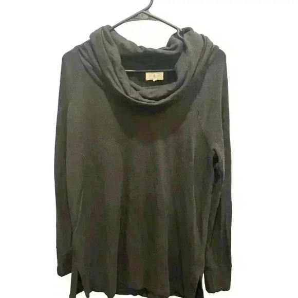 Lou & Grey Womens  Black Turtle Neck Soft Pullover Cowl Neck Sweater Size Medium - Picture 1 of 3